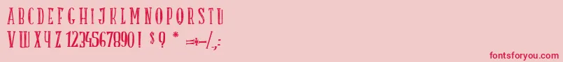 LaTruiteAPapa Font – Red Fonts on Pink Background