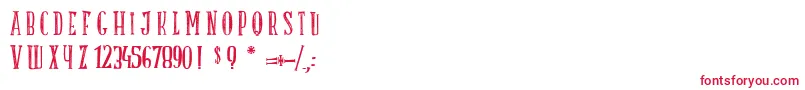 LaTruiteAPapa Font – Red Fonts on White Background