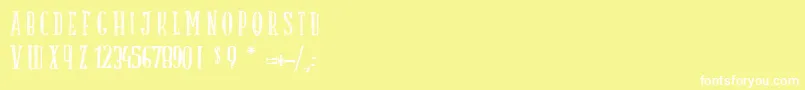LaTruiteAPapa Font – White Fonts on Yellow Background