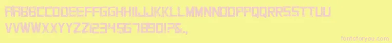 Grungy Font – Pink Fonts on Yellow Background