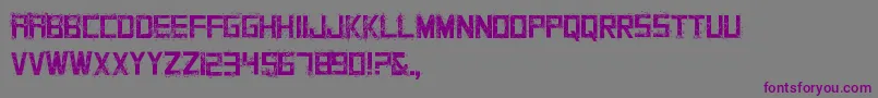 Grungy-Schriftart – Violette Schriften auf grauem Hintergrund