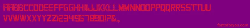Grungy Font – Red Fonts on Purple Background