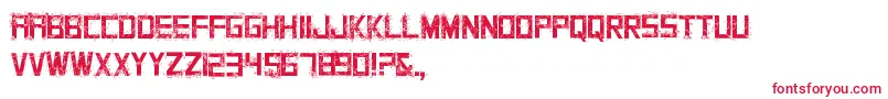 Grungy Font – Red Fonts on White Background