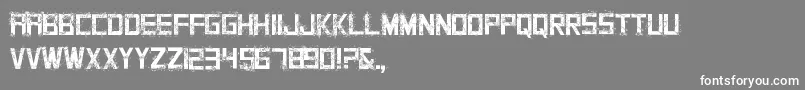 Grungy Font – White Fonts on Gray Background