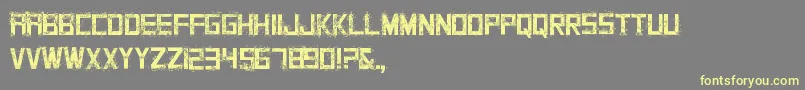 Grungy Font – Yellow Fonts on Gray Background
