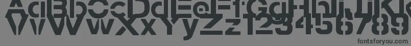 StampedNavyFontBold-Schriftart – Schwarze Schriften auf grauem Hintergrund