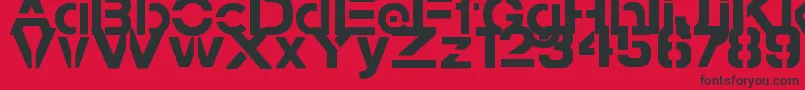 StampedNavyFontBold Font – Black Fonts on Red Background