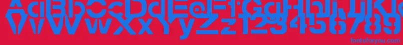 StampedNavyFontBold-fontti – siniset fontit punaisella taustalla