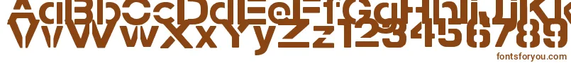 StampedNavyFontBold-fontti – ruskeat fontit valkoisella taustalla