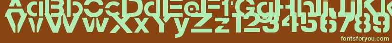StampedNavyFontBold Font – Green Fonts on Brown Background
