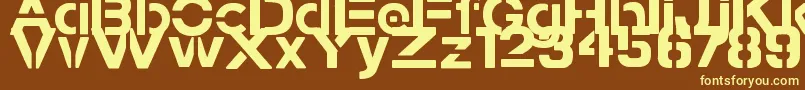 StampedNavyFontBold Font – Yellow Fonts on Brown Background