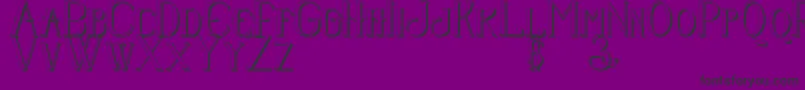 Senandungmalamboldshadow Font – Black Fonts on Purple Background