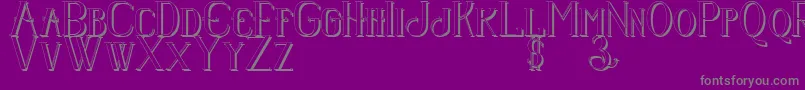 Senandungmalamboldshadow Font – Gray Fonts on Purple Background