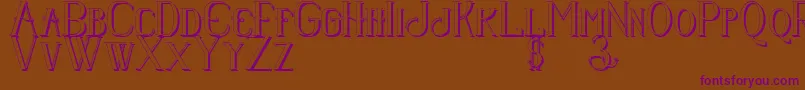 Senandungmalamboldshadow Font – Purple Fonts on Brown Background