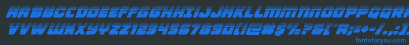 Victorycomicshalfital Font – Blue Fonts on Black Background