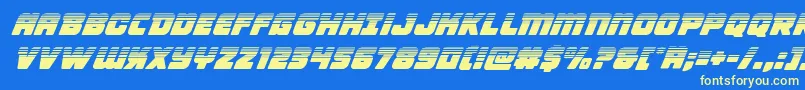 Victorycomicshalfital Font – Yellow Fonts on Blue Background