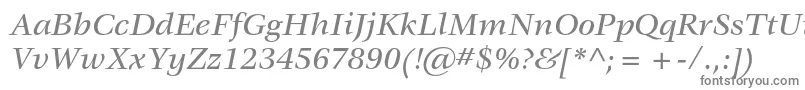 Шрифт VeljovicstdMediumitalic – серые шрифты на белом фоне