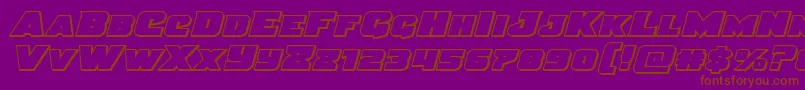 Justiceexpandout-fontti – ruskeat fontit violetilla taustalla