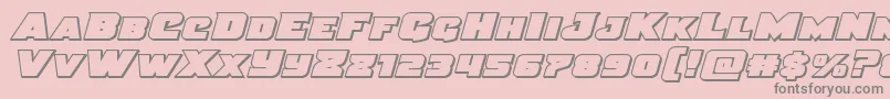 Justiceexpandout Font – Gray Fonts on Pink Background