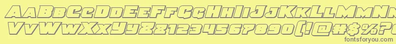 Justiceexpandout Font – Gray Fonts on Yellow Background