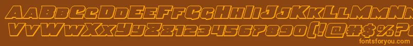 Justiceexpandout Font – Orange Fonts on Brown Background