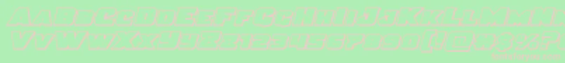 Justiceexpandout Font – Pink Fonts on Green Background