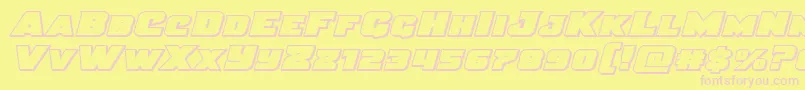 Justiceexpandout Font – Pink Fonts on Yellow Background