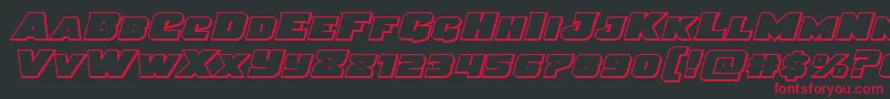 Justiceexpandout Font – Red Fonts on Black Background