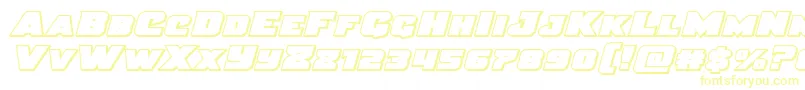 Justiceexpandout Font – Yellow Fonts on White Background