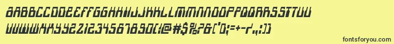 1968odysseycondital Font – Black Fonts on Yellow Background
