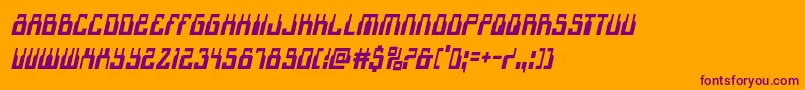 1968odysseycondital Font – Purple Fonts on Orange Background