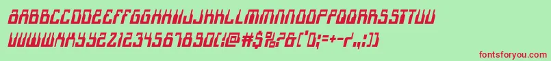 1968odysseycondital Font – Red Fonts on Green Background