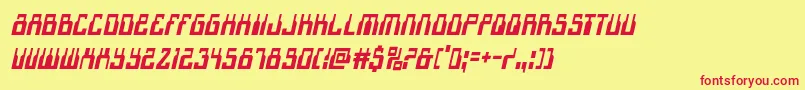 1968odysseycondital Font – Red Fonts on Yellow Background