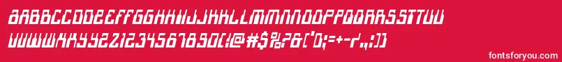 フォント1968odysseycondital – 赤い背景に白い文字