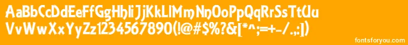 Estellecontour Font – White Fonts on Orange Background