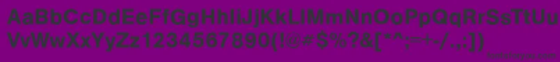 Czcionka ArezzoDemi – czarne czcionki na fioletowym tle