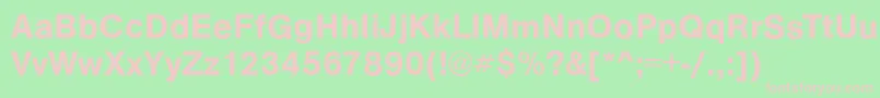 ArezzoDemi Font – Pink Fonts on Green Background