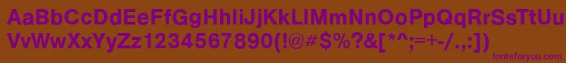 ArezzoDemi Font – Purple Fonts on Brown Background