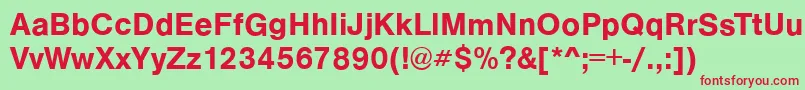 ArezzoDemi Font – Red Fonts on Green Background