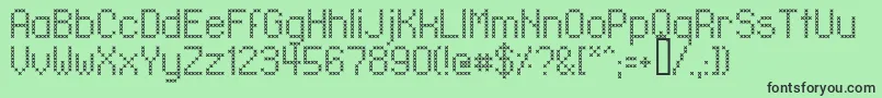 LlXmas Font – Black Fonts on Green Background