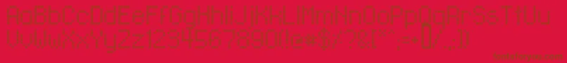 LlXmas-Schriftart – Braune Schriften auf rotem Hintergrund