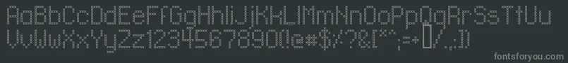 フォントLlXmas – 黒い背景に灰色の文字