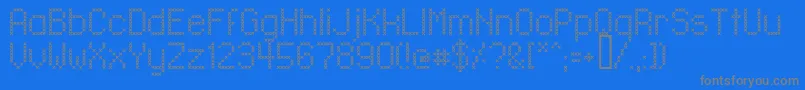 LlXmas Font – Gray Fonts on Blue Background