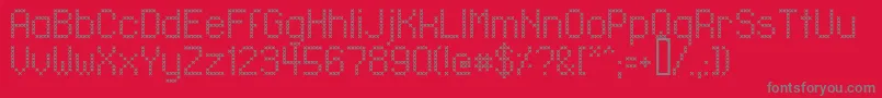 フォントLlXmas – 赤い背景に灰色の文字