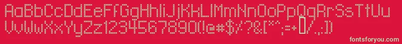 LlXmas-Schriftart – Grüne Schriften auf rotem Hintergrund