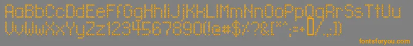 LlXmas Font – Orange Fonts on Gray Background