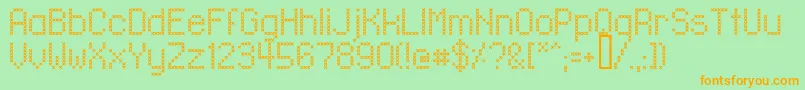 LlXmas Font – Orange Fonts on Green Background