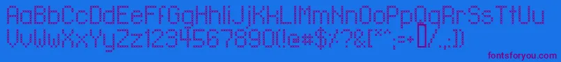 LlXmas Font – Purple Fonts on Blue Background