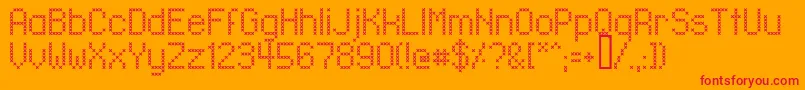 LlXmas Font – Red Fonts on Orange Background