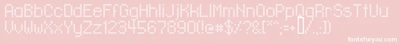 LlXmas Font – White Fonts on Pink Background